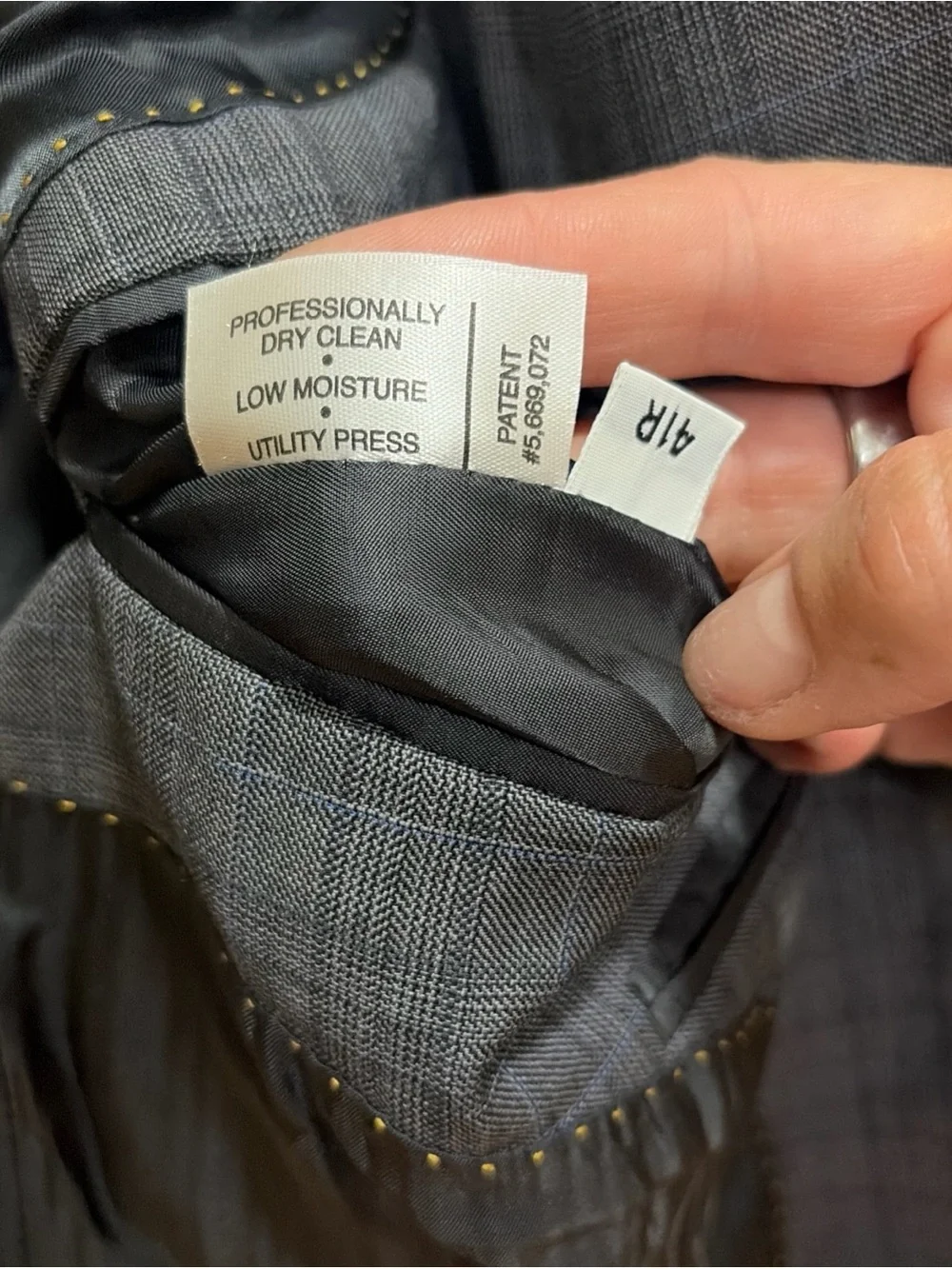 Hart Schaffner Marx Charcoal Glen Plaid Two-Button Suit Jacket